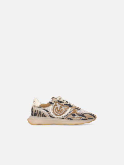SNEAKERS WITH LOVE BIRDS LOGO AND ANIMAL PRINT