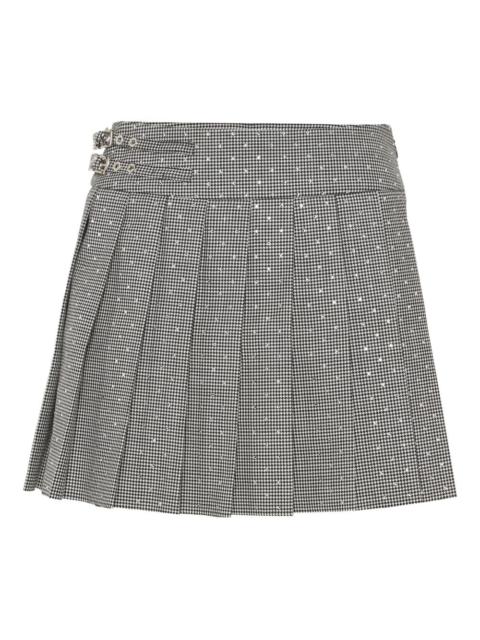 pleated mini skirt