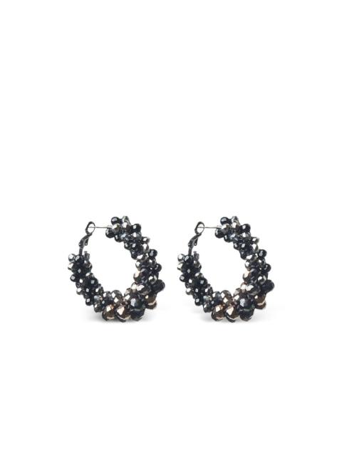 beaded hoop earrings