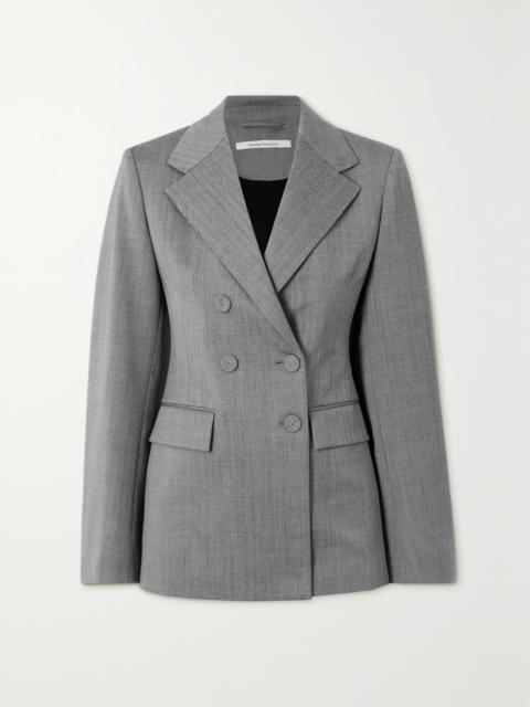 + Net Sustain Double-breasted Wool-blend Twill Blazer