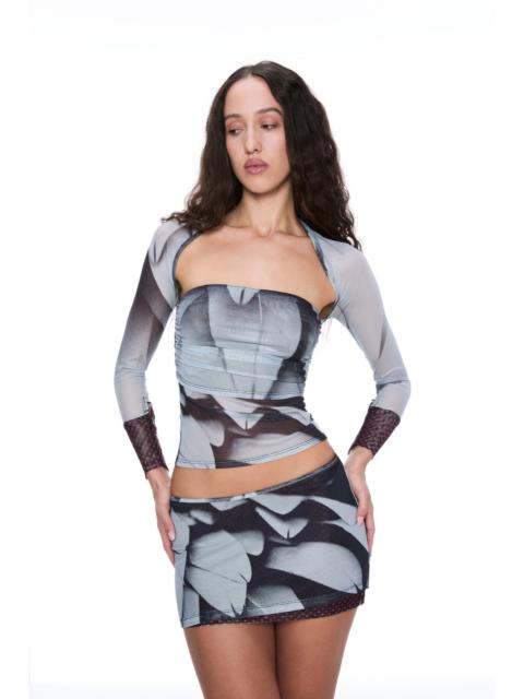 IRIS TOP - FEATHER PRINT