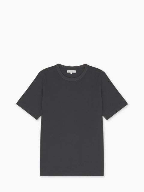 MERZ B. SCHWANEN 214PK CREW NECK PIKÉE TEE CHARCOAL