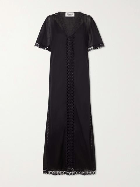 Embroidered Cotton-blend Coverup