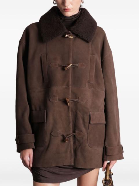 Theo shearling toggle coat