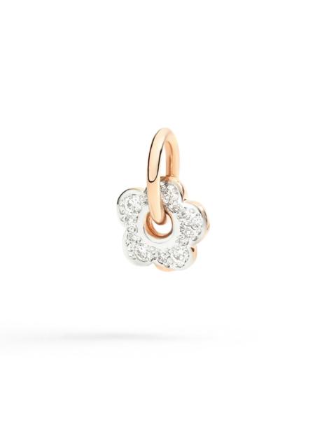 ROSE GOLD & WHITE DIAMOND FLOWER CHARM