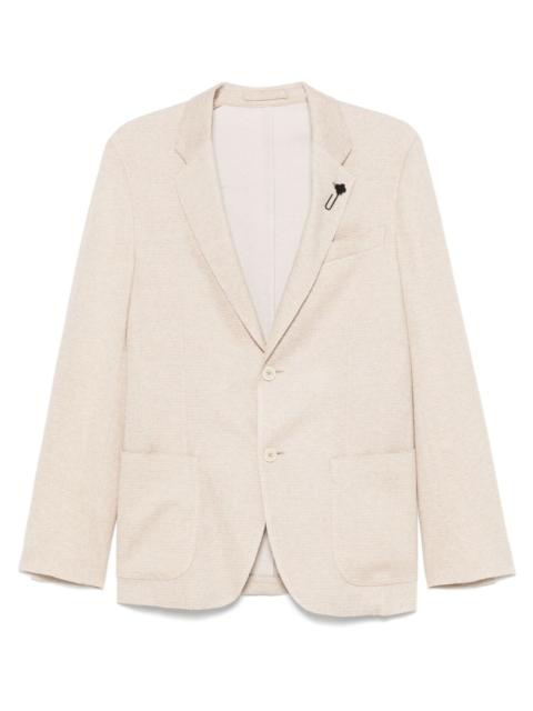 brooch-detail blazer