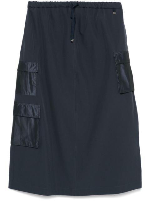 drawstring midi skirt