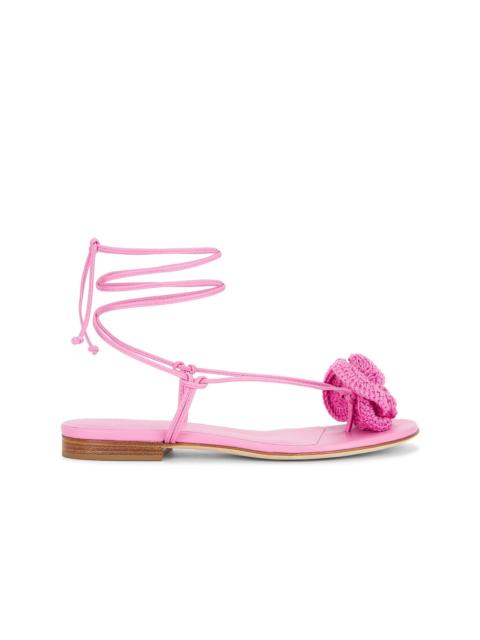 Crochet Flower Flat Sandal