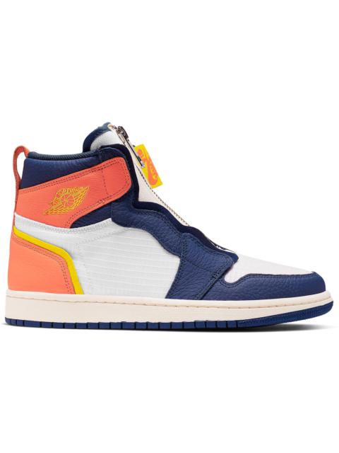 Jordan 1 Retro High Zip Blue Void Turf Orange (Women's)