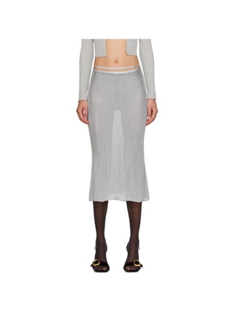 Silver Guirlande 'La Jupe Brilho' Midi Skirt
