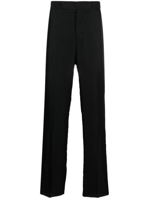 straight-leg tailored trousers