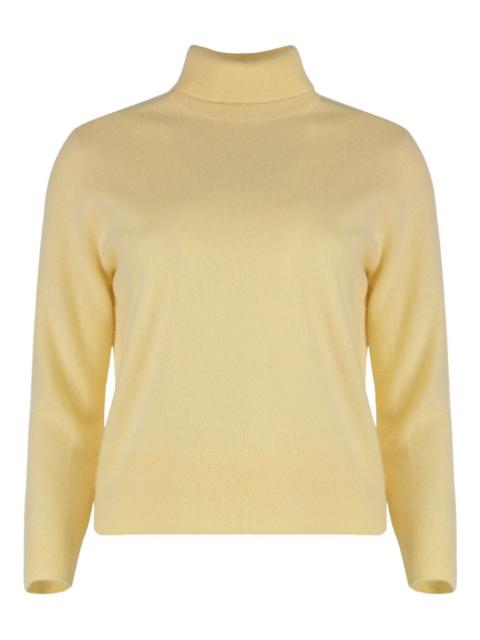 three-quarter sleeve turtleneck sweater
