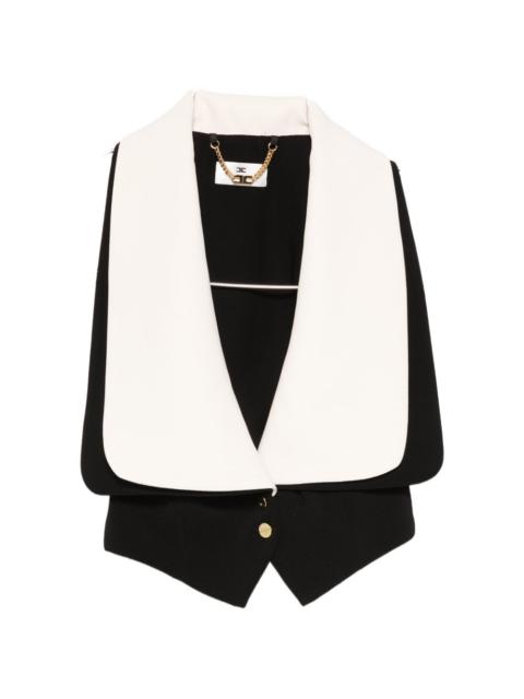 contrasting-collar waistcoat