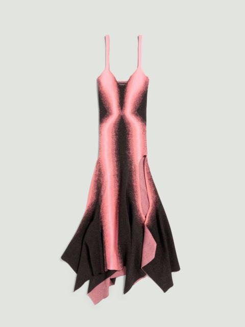 GRADIENT KNIT HIGH SLIT DRESS