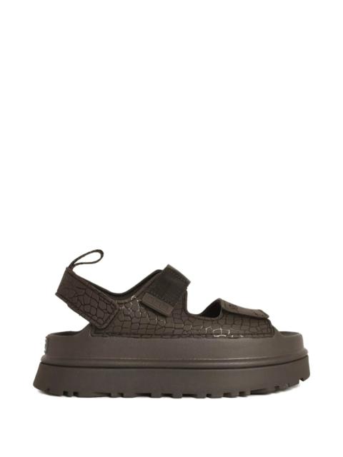 Ugg Embossed Straps Leather Sandals