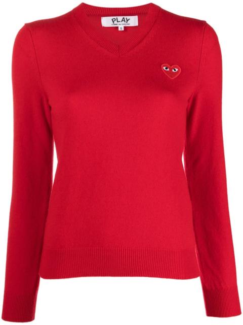 heart logo wool jumper