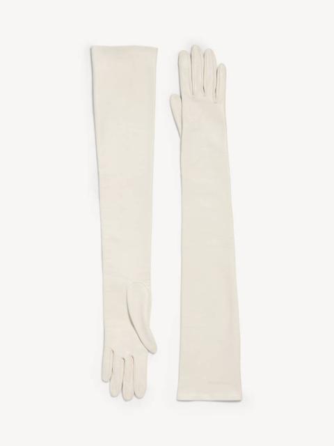 Women's Long Gloves in Porcelain