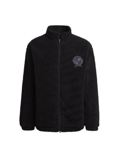 adidas originals C Crest Jacket Stay Warm polar fleece Stand Collar Black H32150