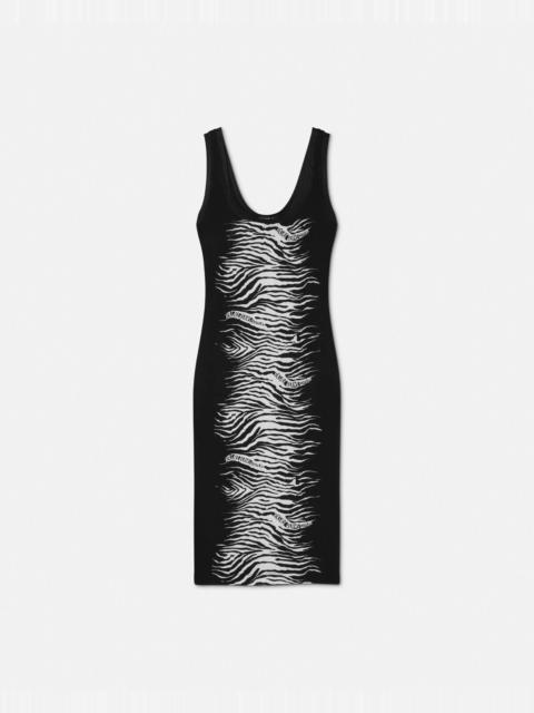 Zebra Slip Midi Dress