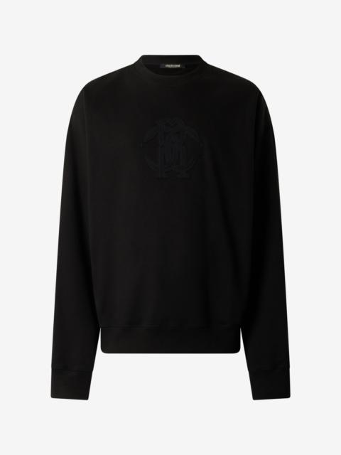 Sweatshirt With Mirror Snake Monogram Embroidery
