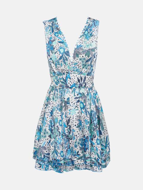 Bessie floral pleated minidress