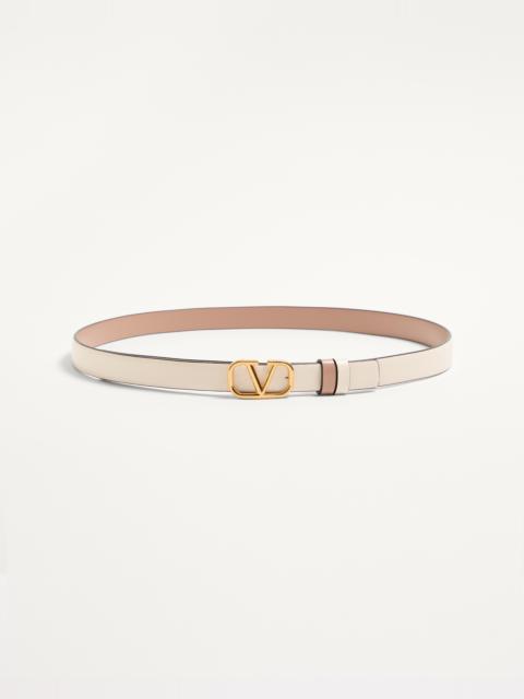 REVERSIBLE VLOGO SIGNATURE BELT IN GLOSSY CALFSKIN 20 MM