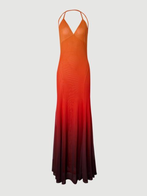 Ombre Sunset Mesh Strappy Beach Dress