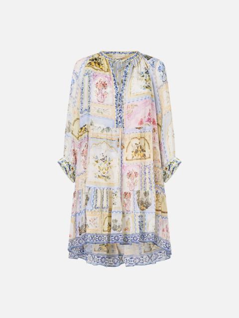 SHORT GATHERED PANEL DRESS