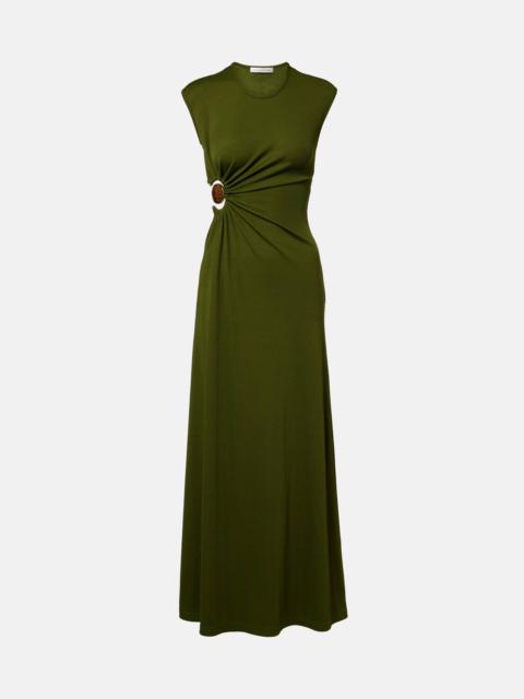 Mineral Stone embellished jersey maxi dress