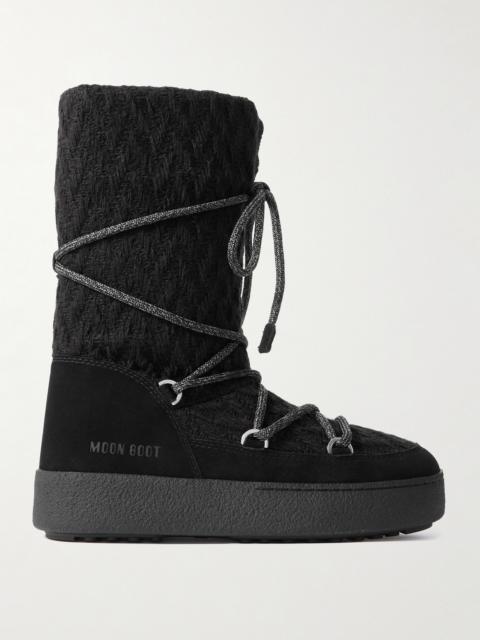 + Guest In Residence Ltrack Suede-trimmed Knitted Snow Boots