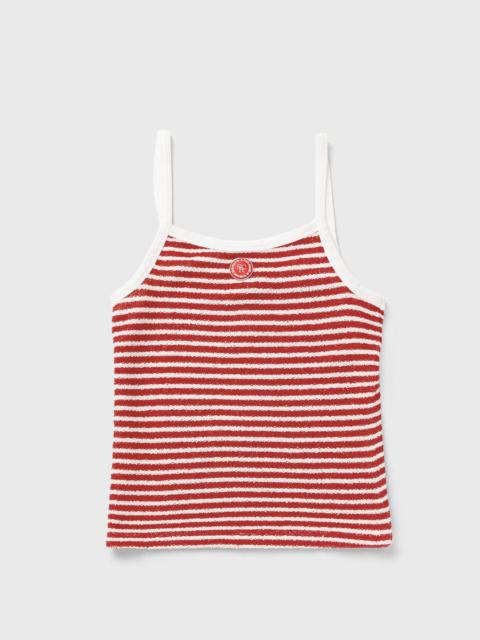 Serif Logo Striped Terry Tank
