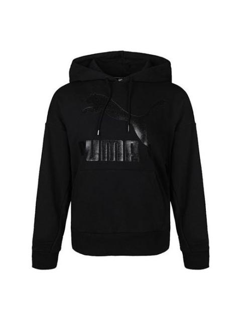 (WMNS) PUMA Classics Logo Hoodie 'Black' 599197-51