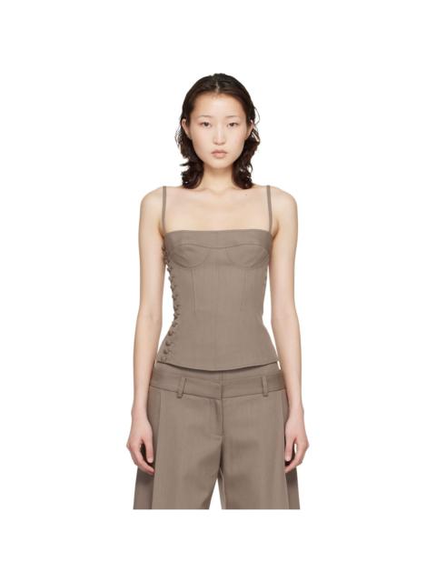 Taupe Jett Bustier Top
