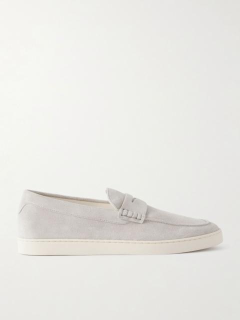 Suede Penny Loafers Light gray