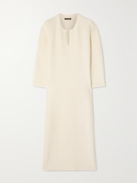 Beirut Ribbed Cashmere And Silk-blend Midi Dress