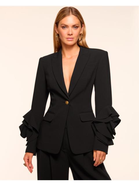 Leah Tailored Ruffle Blazer