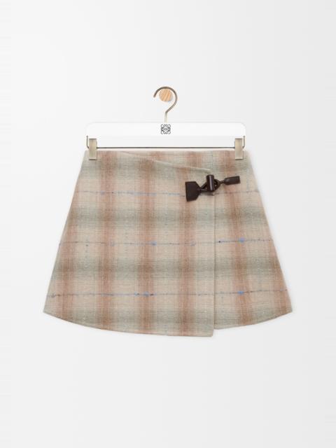 Mini skirt in wool and cashmere blend