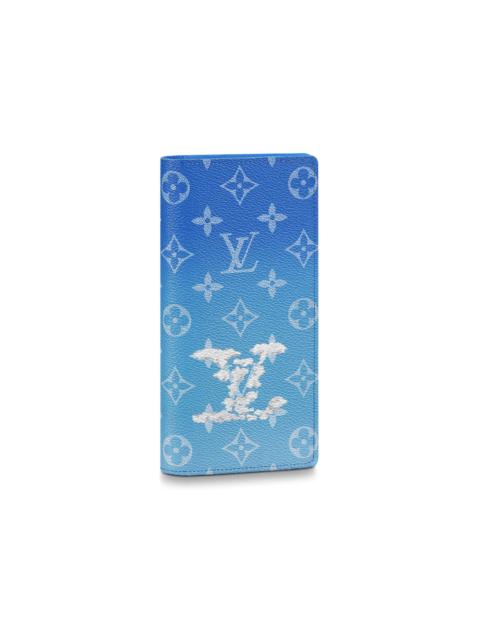Louis Vuitton Brazza Wallet (16 Card Slot) Clouds Monogram Blue