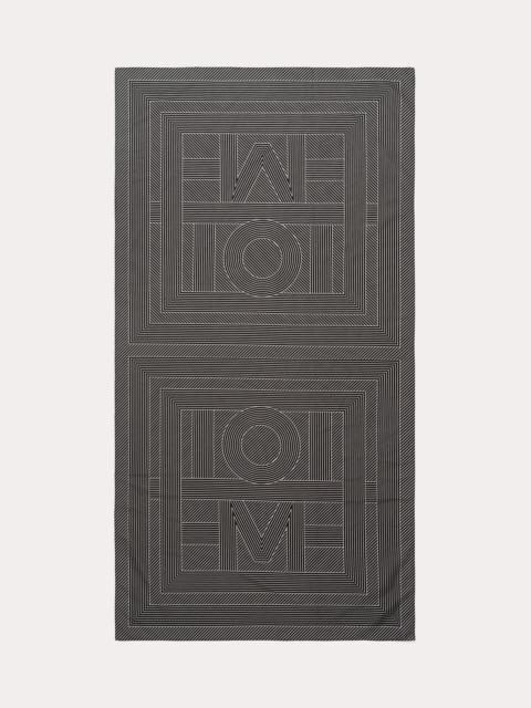 Striped monogram cotton silk sarong black
