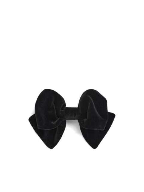 velvet bow hair clip
