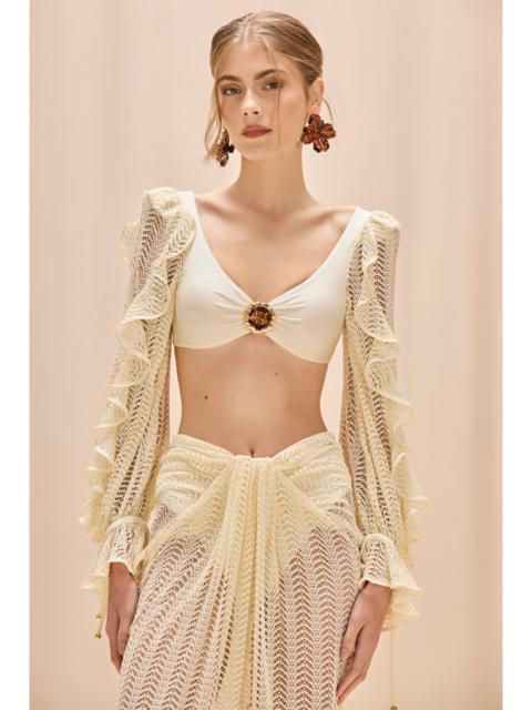 JADE LYCRA LONG SLEEVE BIKINI TOP