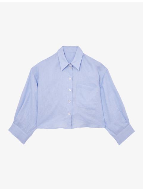 Solena Cropped Linen Shirt