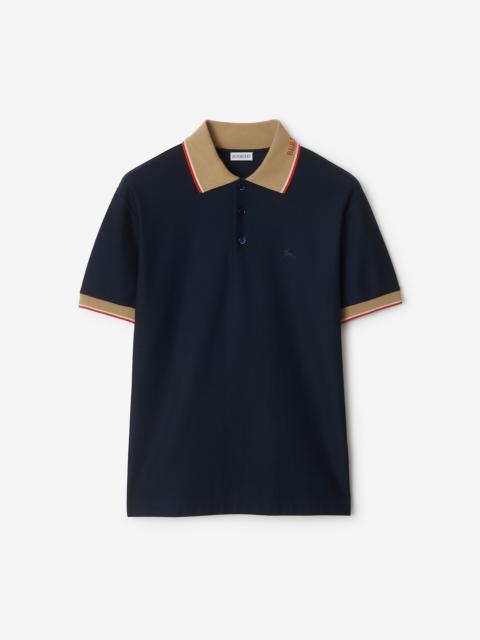 Logo Collar Cotton Polo Shirt