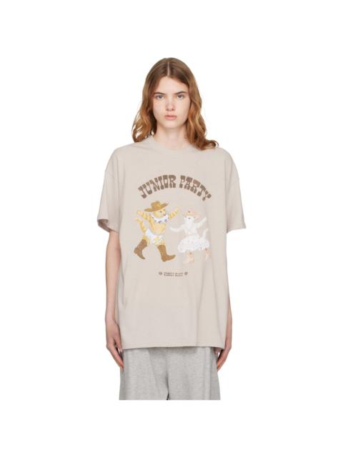 Beige Pet Club Kitty Party T-shirt