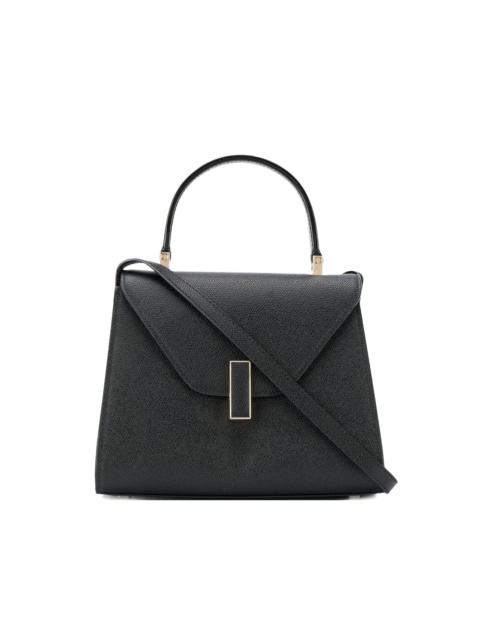 small leather-coated clasp tote bag