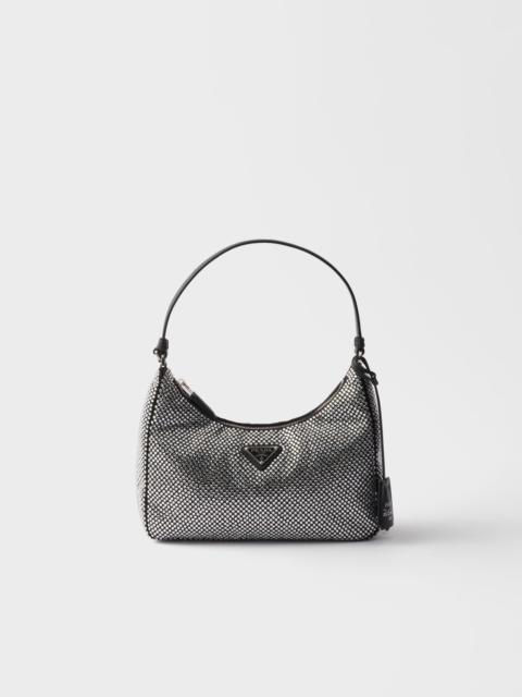 Prada Re-Edition 2005 mini crystal-studded satin bag