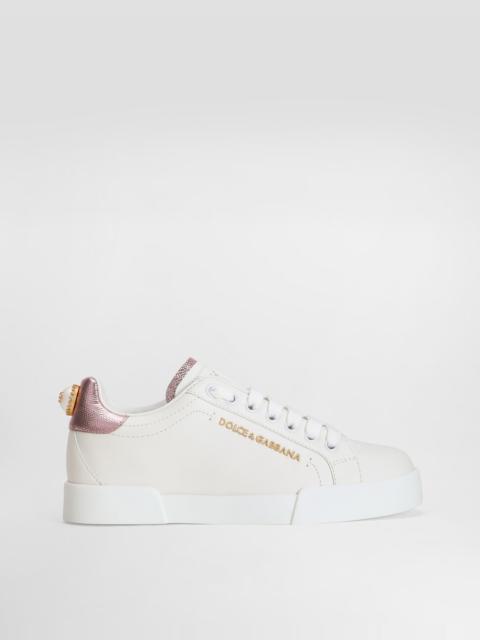 Portofino sneakers in nappa calfskin with lettering