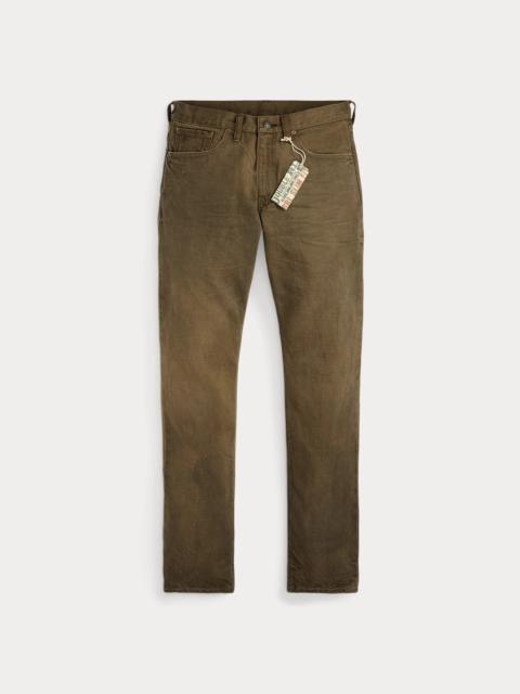 Slim Fit Distressed Brown Jean