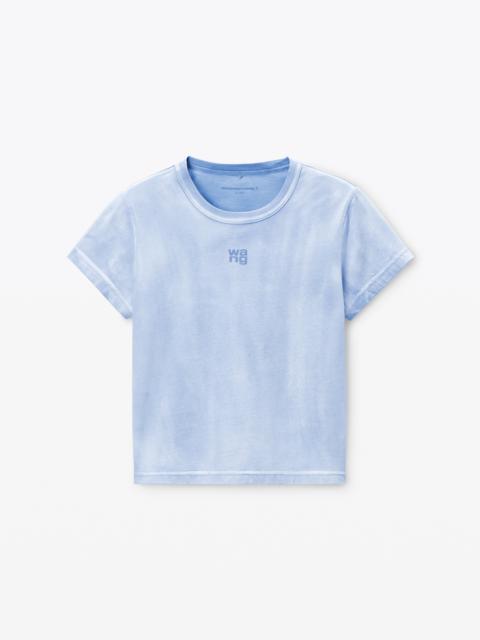 puff logo shrunken tee in cotton jersey