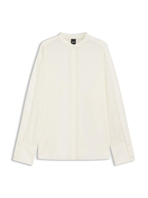 REGULAR-FIT BLOUSE IN SANDWASHED SILK